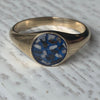 9ct Gold Gents Ashes To Glass Ring