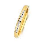 0.09ct 9ct Yellow Gold Channel Set Brilliant Cut Ladies Diamond Eternity Ring