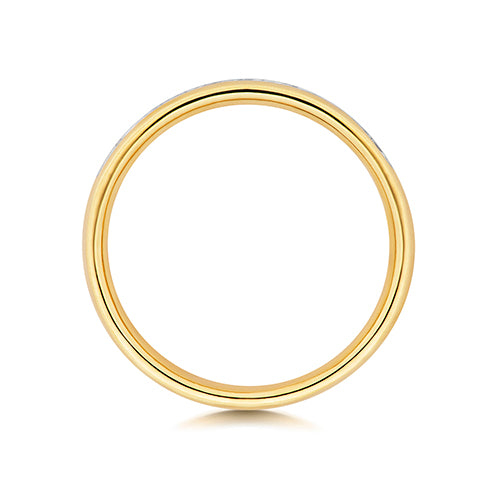 0.24ct 9ct Yellow Gold Brilliant Cut Channel Set Ladies Diamond Eterenity Ring