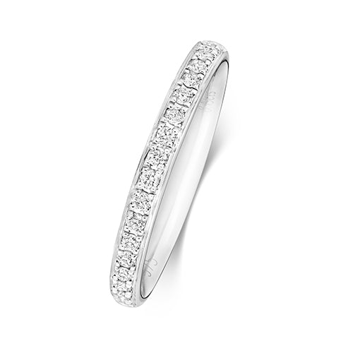 0.16ct 9ct White Gold ladies  Brilliant Cut Diamond Eternity Ring