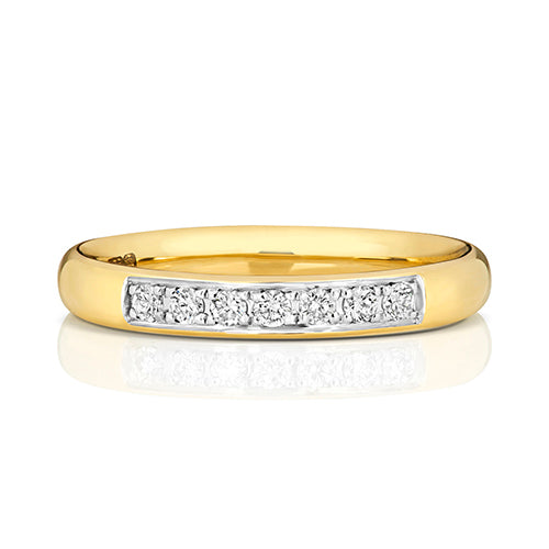 0.12ct 9ct Yellow Gold Brilliant Cut Diamond Ladies Eternity Ring