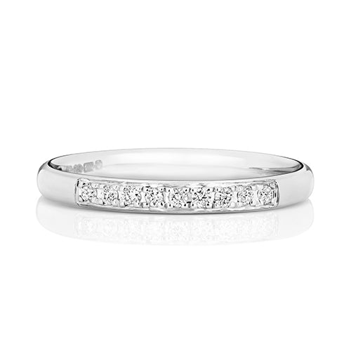 18ct White Gold 0.10ct Diamond Set Ladies Eternity Ring