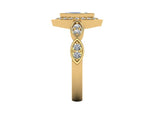 9ct Yellow Gold Ashes and Cubic Zirconium Memorial Ring